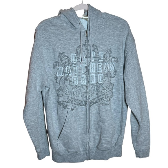 Dave Matthews Band Gray Zip Hoodie (Size L) + Guitar Tab Book Bundle - Picture 1 of 9